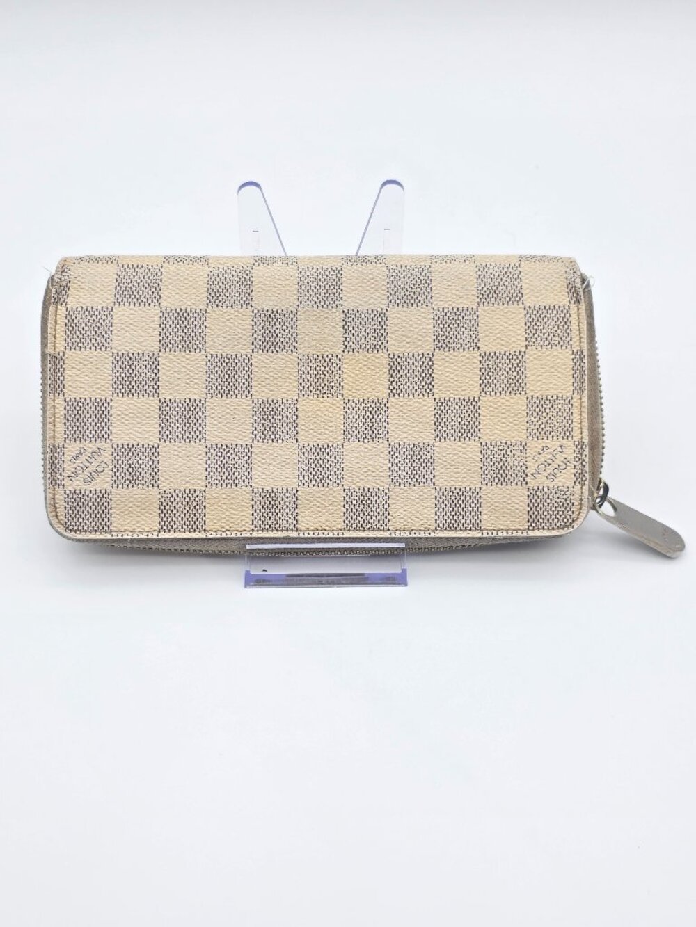 Louis Vuitton Damier Azur Check Zipper Long Wallet